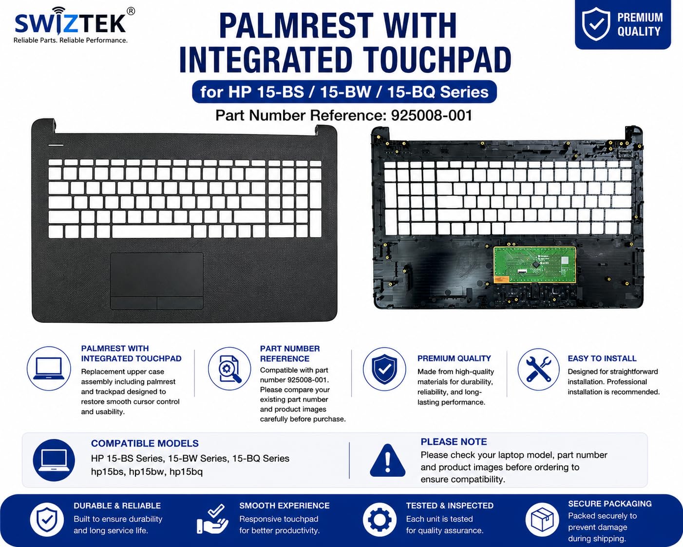 Amazon.in: Buy Swiztek Laptop touchpad trackpad for HP 15-BS 15-BW